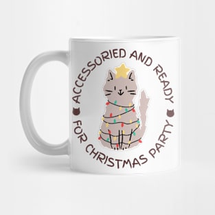 cat for christmas party design Mug